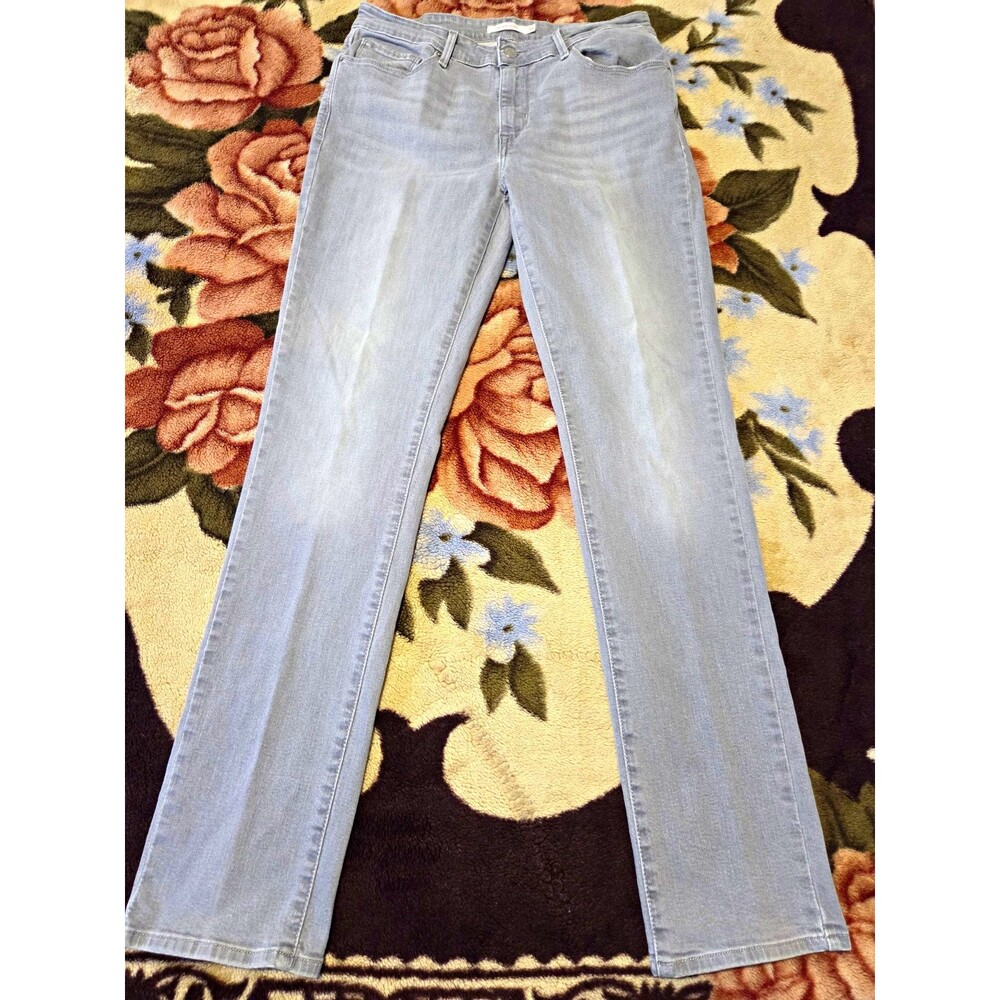 Levis Womens Mid Rise Skinny Jeans Size 31 Light Grey Wash Stretch Pants W31 L32
